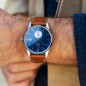 Montre Unisexe Montre Homme Rado Coupole Classic COSQ Bleu Cuir Brun - R22880205 Montre Unisexe Montre Homme Rado Coupole Classic COSQ Bleu Cuir Brun - R22880205