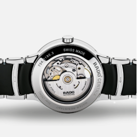 Rado - Montre Centrix automatique acier céramique coeur ouvert - Ref R30178152