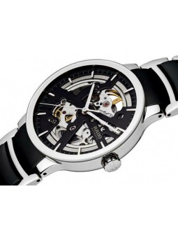 Rado - Montre Centrix automatique acier céramique coeur ouvert - Ref R30178152