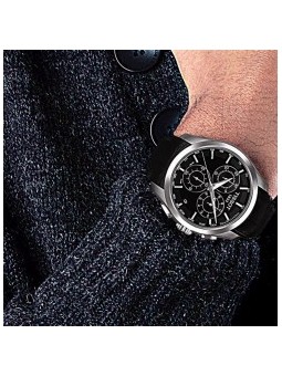 Montre Homme Tissot Couturier noir bracelet cuir - Réf. T0356171605100