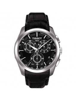 Montre Homme Tissot Couturier noir bracelet cuir - Réf. T0356171605100