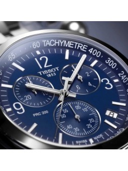 Montre Homme Tissot PRC 200 Chrono Sport Bleu Acier argenté - T1144171104700