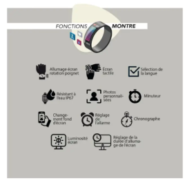 Montre Homme Smarty Digitale Standing Silicone Noir - SW022A