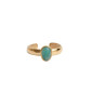 Bijoux Emma et Chloé - Bague Falva - Doré - Amazonite