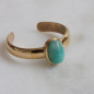 Bijoux Emma et Chloé - Bague Falva - Doré - Amazonite