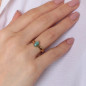 Bijoux Emma et Chloé - Bague Falva - Doré - Amazonite