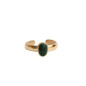 Bijoux Emma et Chloé - Bague Falva - Doré - Malachite