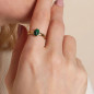 Bijoux Emma et Chloé - Bague Falva - Doré - Malachite
