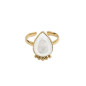 Bijoux Emma et Chloé - Bague fine Aya - Doré - Nacre