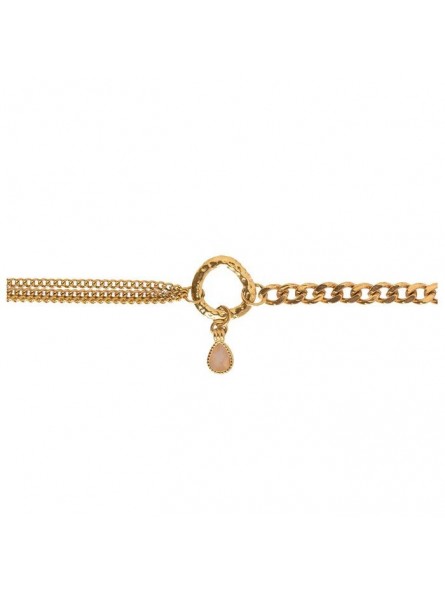 Bijoux Emma et Chloé - Bracelet chaîne Cherish - Quartz rose Bijoux Emma et Chloé - Bracelet chaîne Cherish - Quartz rose