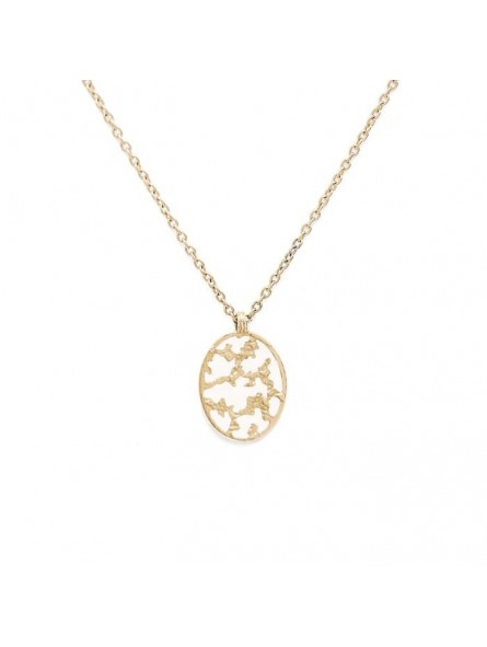 Bijoux Emma et Chloé - Collier chaîne Chara - Doré - Email Blanc Bijoux Emma et Chloé - Collier chaîne Chara - Doré - Email Blanc
