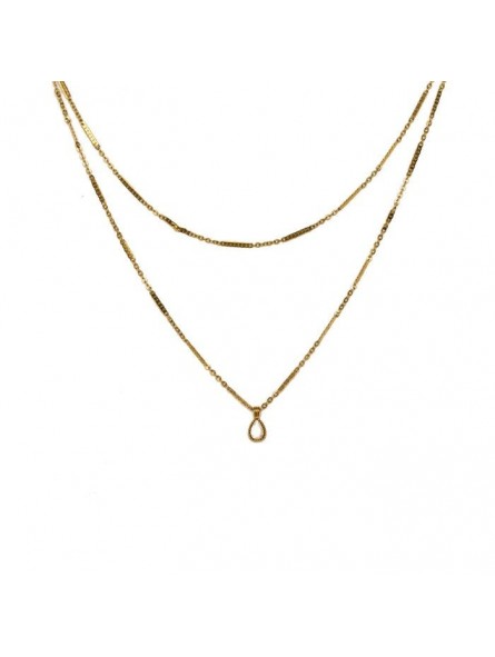Bijoux Emma et Chloé - Collier - Hedelia - Doré - Nacre Bijoux Emma et Chloé - Collier - Hedelia - Doré - Nacre