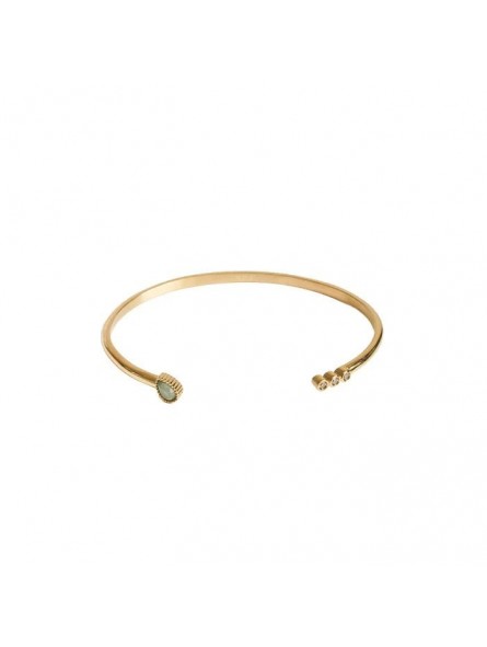 Bijoux Emma et Chloé - Bracelet jonc Sita - Doré - Aventurine Bijoux Emma et Chloé - Bracelet jonc Sita - Doré - Aventurine