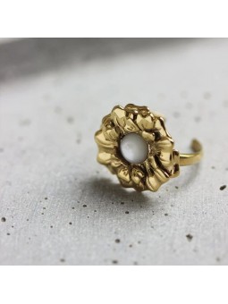 Bijoux Emma et Chloé - Bague - Ononis - Doré - Nacre