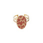 Bijoux Emma et Chloé - Bague large - Ourea - Doré - Email Terracota