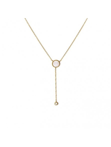 Bijoux Emma et Chloé - Collier - Sunna - Doré - Pierre de lune Bijoux Emma et Chloé - Collier - Sunna - Doré - Pierre de lune