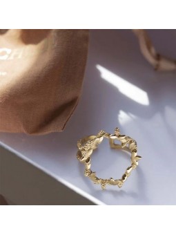 Bijoux Emma et Chloé - Bague large - Thalia - Doré
