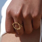 Bijoux Emma et Chloé - Bague large - Thalia - Doré