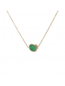 Bijoux Emma et Chloé - Collier - Trivia - Onyx vert