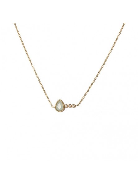 Bijoux Emma et Chloé - Collier - Tyche - Doré - Aventurine Bijoux Emma et Chloé - Collier - Tyche - Doré - Aventurine