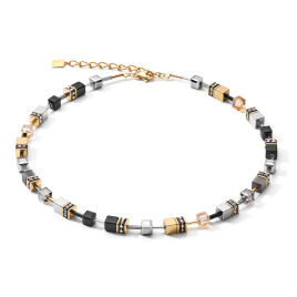 Coeur de Lion - Collier GEOCUBE gris-or - 2839101216