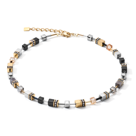 Coeur de Lion - Collier GEOCUBE gris-or - 2839101216