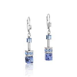 Coeur de Lion - Boucles d'oreille GeoCUBE sodalite - hématite bleu - 4017200700