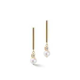 Coeur de Lion - Boucles d'oreilles Asymétrie Perles d'eau Douce - acier inoxydable blanc-or - 1102211416