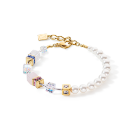 Coeur de Lion - Bracelet GeoCUBE Precious Fusion Pearls multicolore pastel - 5086301522