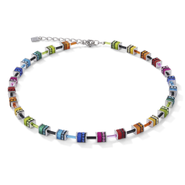 Coeur de Lion - Collier GeoCUBE classique polaris - strass multicolore - 4409101500