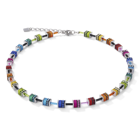 Coeur de Lion - Collier GeoCUBE classique polaris - strass multicolore - 4409101500
