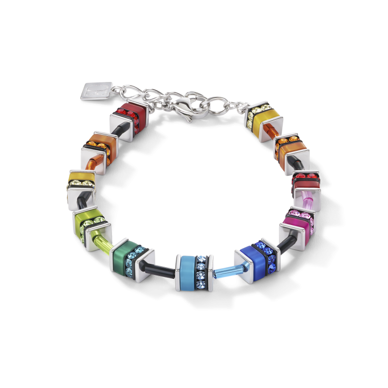 Coeur de Lion - Bracelet GeoCUBE classique polaris - strass multicolore - 4409301500