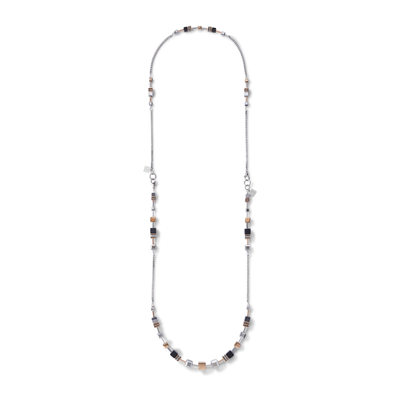 Coeur de Lion - Collier GeoCUBE Multitask 4-in1 or rose-argent - 5008101631