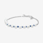 Bracelet Chaîne et Cordon Bleu Perles de Culture dÂEau Douce - 18 cm