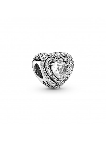 Pandora Bijou argent - Charm Coeurs Nivelés Scintillants