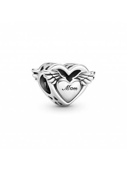 Pandora Bijou argent 925 - Charm Ailes d'Ange et Mum (Maman) - 799367C00