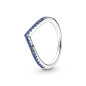 Pandora Bijou argent 925 - Bague Voeu Timeless Bleue - T52 - 196316C02