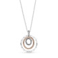 Collier avec Pendentif Cercles Bimatières - 60 cm