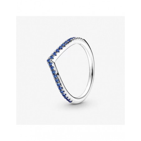 Pandora Bijou argent 925 - Bague Voeu Timeless Bleue -T54 - 196316C02