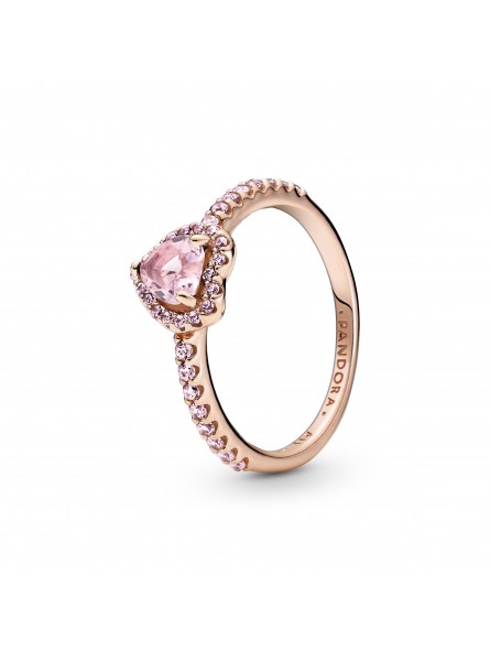 Pandora Bijou argent 925 - Bague Coeur Surélevé Scintillante - T54 - 188421C04