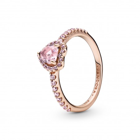 Pandora Bijou argent 925 - Bague Coeur Surélevé Scintillante - T54 - 188421C04
