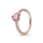 Pandora Bijou argent 925 - Bague Coeur Surélevé Scintillante - T54 - 188421C04