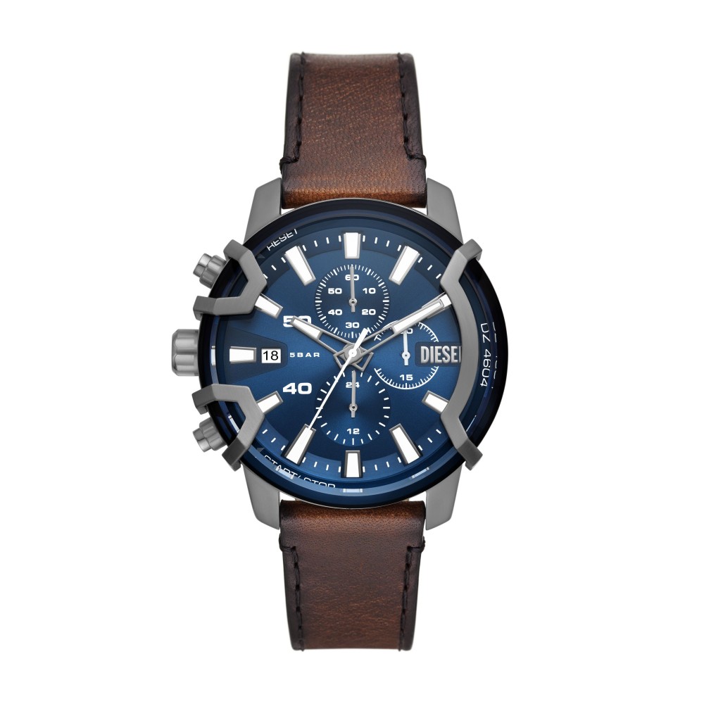 Montre Homme Diesel Collection Griffed, style sport, bracelet Cuir DZ4604