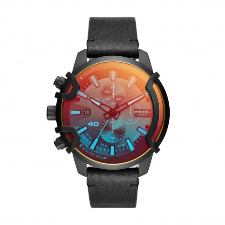 Montre Homme Diesel Collection Griffed, style sport, bracelet Cuir DZ4519