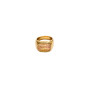 Bijou Emma et Chloé - Bague large Columba nacre rose T54 - Acier doré