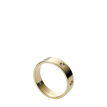 Bague Fossil Acier doré Collection Shine Bright JF03874710