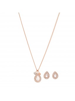 Collier Fossil Acier doré rose Collection Jewelry JF04029791