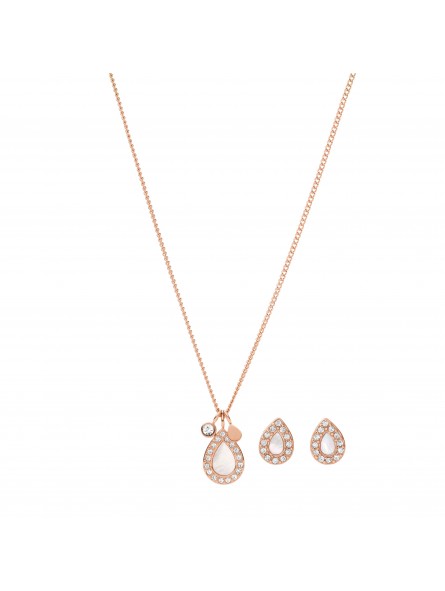Collier Fossil Acier doré  Rose Collection Jewelry JF04029791