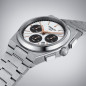 Montre Homme Tissot PRX chronographe automatique blanc bracelet acier - Réf. T1374271101100