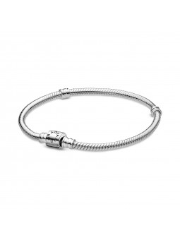 Bracelet Maille Serpent Fermoir Barillet Pandora Moments - 21 cm